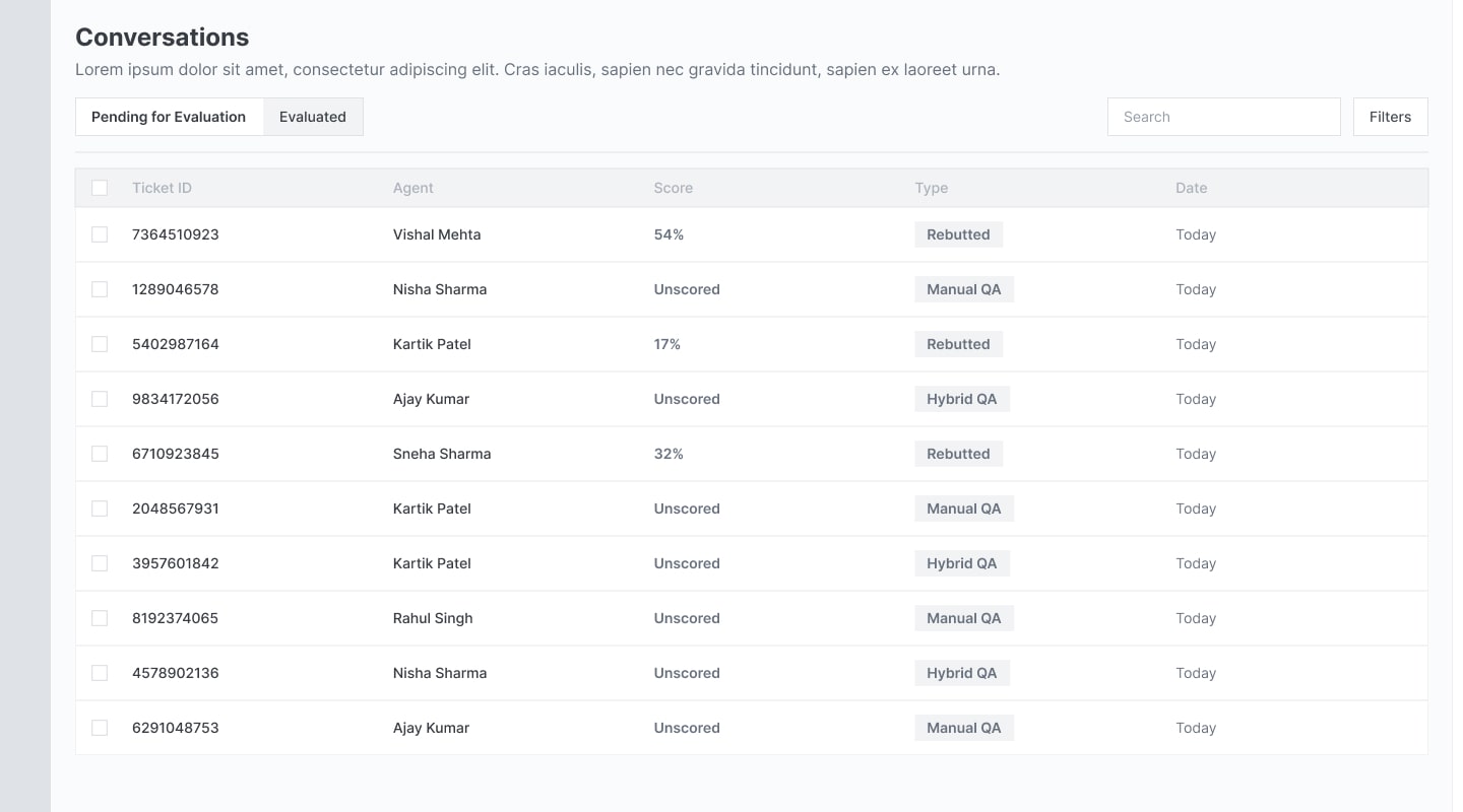 Wireframe — Conversations workspace